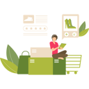پیش‌نمایش فایل girl-doing-online-shopping-and-reviewing-product-4403725 از پک خرید و تجارت الکترونیک