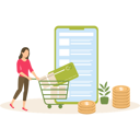 پیش‌نمایش فایل girl-doing-shopping-by-mobile-4403711 از پک خرید و تجارت الکترونیک