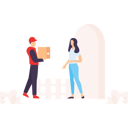 پیش‌نمایش فایل delivery-boy-delivering-parcel-to-customer-4397948 از پک خدمات تحویل