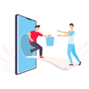 پیش‌نمایش فایل delivery-man-delivering-parcel-to-customer-through-smartphone-4397935 از پک خدمات تحویل