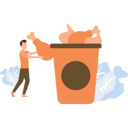 پیش‌نمایش فایل boy-taking-up-leg-piece-from-chicken-bucket-4403308 از پک غذا