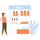 پیش‌نمایش فایل girl-standing-near-a-food-stall-4403309 از پک غذا