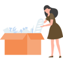 پیش‌نمایش فایل girl-taking-up-the-loaf-bun-from-food-parcel-4403312 از پک غذا
