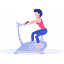 پیش‌نمایش فایل girl-doing-exercise-on-cycling-machine-4398559 از پک تناسب اندام