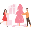 پیش‌نمایش فایل couple-decorating-christmas-tree-4431249 از پک روز ولنتاین