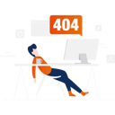 پیش‌نمایش فایل boy-sleep-on-chair-with-a-404-error-screen-4427721 از پک خطاهای صفحه
