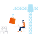پیش‌نمایش فایل girl-doing-work-on-laptop-under-construction-land-4427730 از پک خطاهای صفحه