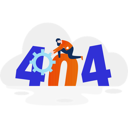 پیش‌نمایش فایل girl-fixing-the-error-404-4427734 از پک خطاهای صفحه
