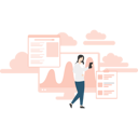پیش‌نمایش فایل girl-analyze-seo-data-4430540 از پک تحلیل داده‌های سئو