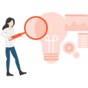 پیش‌نمایش فایل girl-finding-creative-seo-idea-4430534 از پک تحلیل داده‌های سئو