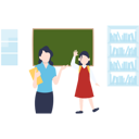 پیش‌نمایش فایل school-girl-saying-good-bye-to-teacher-4430428 از پک مدرسه