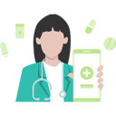 پیش‌نمایش فایل doctor-advising-medicines-from-online-app-4427248 از پک درمان آنلاین