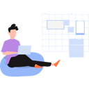پیش‌نمایش فایل boy-sit-on-couch-and-working-on-his-laptop-4427455 از پک کار از راه دور