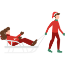 پیش‌نمایش فایل boy-pulling-girl-sitting-on-sleigh-4418334 از پک کریسمس