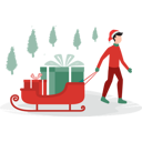 پیش‌نمایش فایل boy-pulling-the-sleigh-of-gifts-4418337 از پک کریسمس