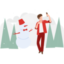 پیش‌نمایش فایل boy-taking-selfie-with-snowman-4418343 از پک کریسمس