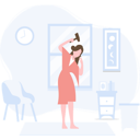 پیش‌نمایش فایل girl-drying-hairs-after-shower-using-hair-dryer-4423122 از پک فعالیت روزانه