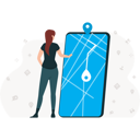 پیش‌نمایش فایل girl-finding-location-through-smartphone-app-4403323 از پک سرویس مکان‌یابی