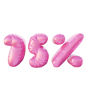 پیش‌نمایش فایل 75-percent-discount-balloon-5376244 از پک بالون متن