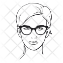 پیش‌نمایش فایل woman-face-with-glasses از پک چهره‌ها