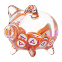 پیش‌نمایش فایل bat-clear-glass-piggy-bank-with-decreasing-piles-of-crypto-coins-8090927 از پک قلک شیشه‌ای با سکه‌های رمزارزی، جلد ۱
