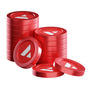 پیش‌نمایش فایل avax-coin-stacks-8365907 از پک پشته سکه‌های رمزارزی، جلد ۱