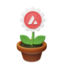 پیش‌نمایش فایل avax-crypto-plant-pot-9187839 از پک گلدان گیاه رمزارزی، جلد ۱