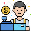 پیش‌نمایش فایل cashier-male-8095830 از پک فروشگاه خواربار