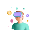 پیش‌نمایش فایل man-looking-nft-art-using-vr-5360005 از پک ان‌اف‌تی (توکن غیرمثلی)