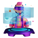 پیش‌نمایش فایل hologram-man-5553469 از پک سایبرپانک