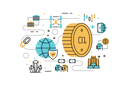 پیش‌نمایش فایل bitcoin-and-finance-line-icons-illustration-1712811 از پک دوگانه – تصویرسازی فلت خطی – جلد ۱