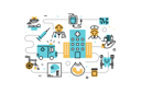 پیش‌نمایش فایل healthcare-and-medical-line-icons-illustration-1712821 از پک دوگانه – تصویرسازی فلت خطی – جلد ۱