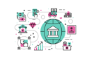پیش‌نمایش فایل banking-and-finance-line-icons-illustration-1712834 از پک دوگانه – تصویرسازی فلت خطی – جلد ۳