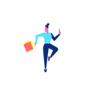 پیش‌نمایش فایل woohoo-shopping-character-holding-smartphone-and-shopping-bags-1829935 از پک وهو، خرید و کاراکترها