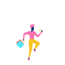 پیش‌نمایش فایل woohoo-shopping-character-holding-sun-glasses-and-shopping-bags-1829939 از پک وهو، خرید و کاراکترها