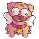 پیش‌نمایش فایل cute-pug-holding-a-bone-with-mouth-1861500 از پک پاگ
