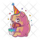 پیش‌نمایش فایل pug-wearing-birthday-cap-with-cake-1861487 از پک پاگ