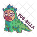 پیش‌نمایش فایل pug-wearing-dino-dress-1861505 از پک پاگ
