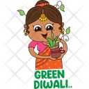 پیش‌نمایش فایل green-diwali-2034531 از پک استیکر دیوالی