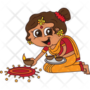پیش‌نمایش فایل woman-celebrating-diwali-2034526 از پک استیکر دیوالی