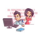 پیش‌نمایش فایل girl-flirting-with-man-in-office-1885665 از پک زوج