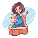 پیش‌نمایش فایل girl-is-sitting-on-the-bed-1885662 از پک زوج