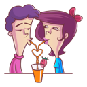 پیش‌نمایش فایل cute-couple-drinking-juice-1885760 از پک زوج