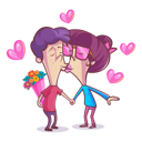پیش‌نمایش فایل illustration-of-cute-couple-in-love-1885752 از پک زوج