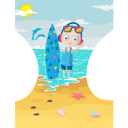پیش‌نمایش فایل boy-with-surfing-board-enjoying-in-sea-2144350 از پک اردوی تابستانی کودکان