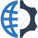 پیش‌نمایش فایل global-technology-business-settings-globe-with-gear-international-development از پک مجموعه کامل کسب‌وکار، سری آبی