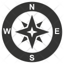 پیش‌نمایش فایل direction-compass از پک موقعیت و نقشه، سری خاکستری