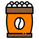 پیش‌نمایش فایل beans-bag از پک آوت لاین پر شده قهوه