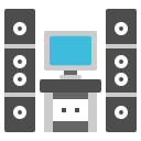 پیش‌نمایش فایل home-theater-4 از پک لوازم برقی فلت