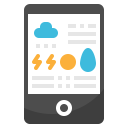 پیش‌نمایش فایل mobile-weather-application از پک پیش بینی آب و هوا خطی تخت